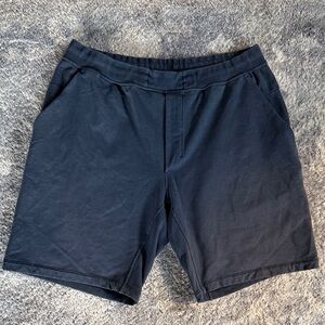 Lululemon Athletica Navy Flat Front Shorts